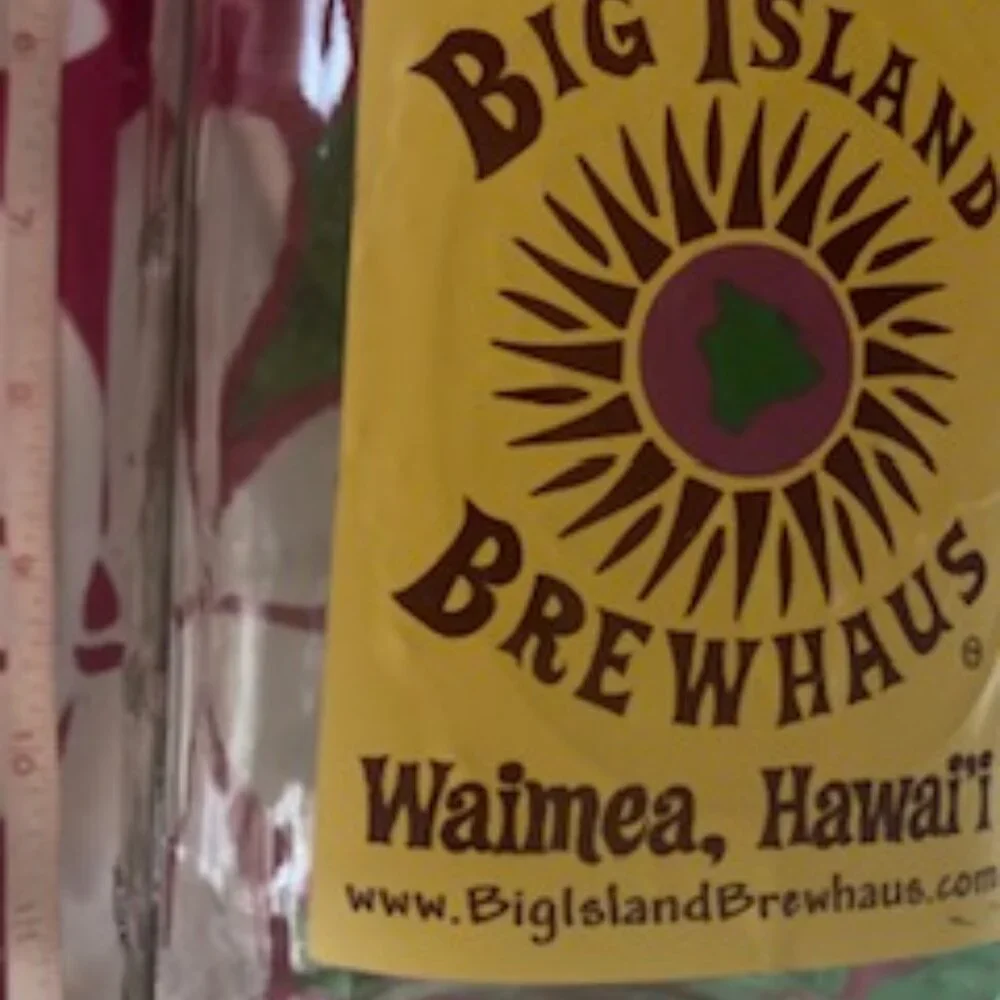 BIG ISLAND BREW HAUS HAWAII ISLAND WAIMEA HAWAII BALL GLASS GROWLER